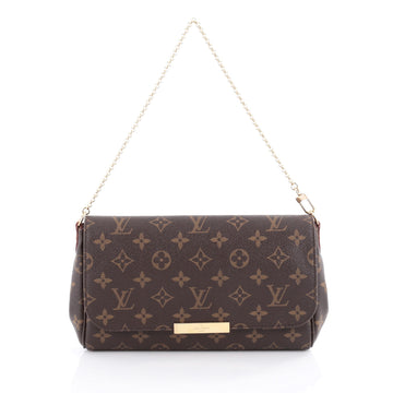 Louis Vuitton Favorite Handbag Monogram Canvas MM Brown 2120901
