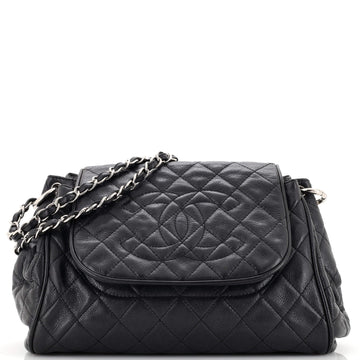 Chanel Timeless Accordion Flap Bag Quilted Caviar
