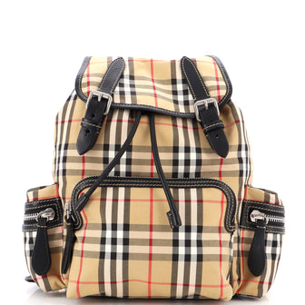 Burberry Rucksack Backpack Vintage Check Nylon Medium