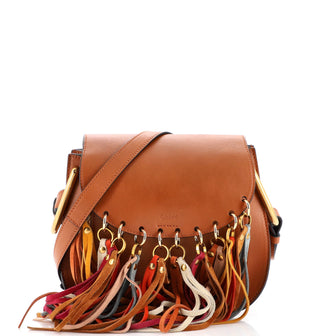 Chloe Multicolor Fringe Hudson Bag Leather Small
