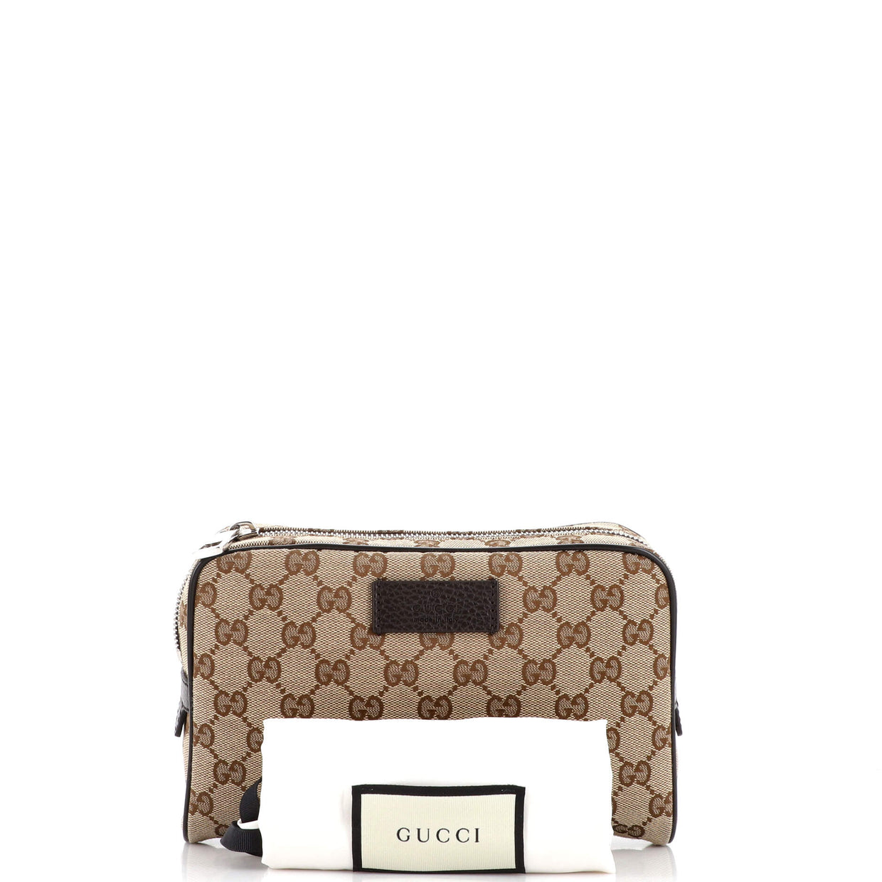 Gucci Waist Belt Bag (Outlet) GG Canvas Small Brown 2121111