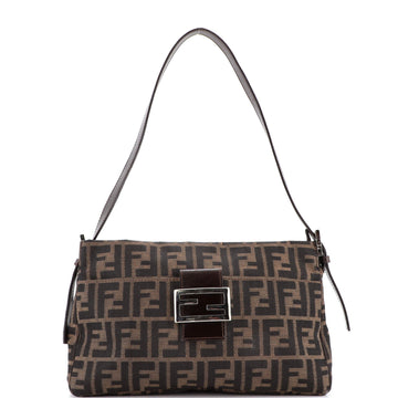 Fendi Vintage Pocket Shoulder Bag Zucca Canvas Small