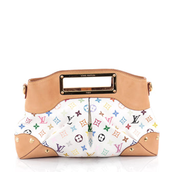 Louis Vuitton Judy Handbag Monogram Multicolor MM White 2121603
