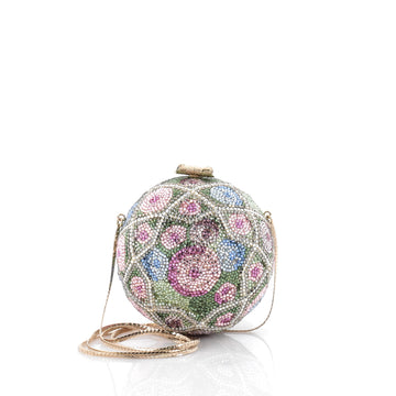 Judith Leiber Floral Minaudiere Crystal Small Green 2121709