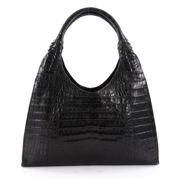Nancy Gonzalez Hobo Crocodile Large Black 2121713