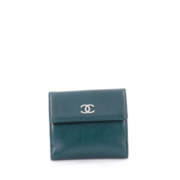 Chanel CC French Wallet Caviar Green
