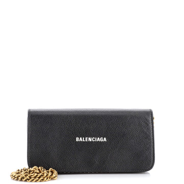 Balenciaga Everyday Continental Wallet on Chain Leather