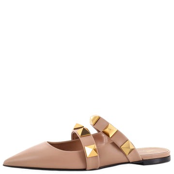 Valentino Garavani Women's Roman Stud Flat Mules Leather