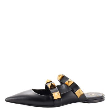 Valentino Garavani Women's Roman Stud Flat Mules Leather