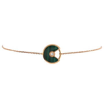 Cartier Amulette de Cartier Bracelet 18K Rose Gold with Diamond and Malachite XS