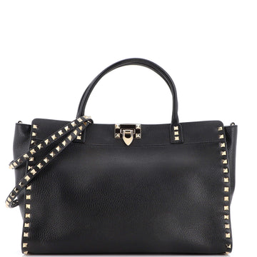Valentino Garavani Rockstud Flip Lock Tote Leather Large