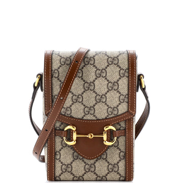 Gucci Horsebit 1955 Crossbody Bag GG Coated Canvas Mini