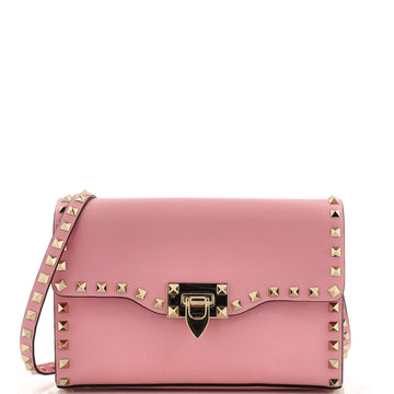 Valentino Garavani Rockstud Flip Lock Flap Bag Leather Medium