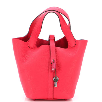 Hermes Monochrome Picotin Lock Bag Clemence PM