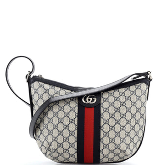 Gucci Ophidia Half Moon Hobo GG Coated Canvas Small