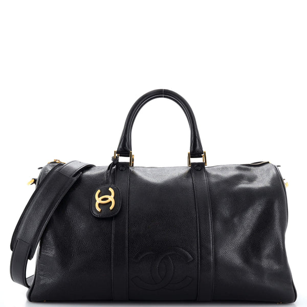 Chanel Black Caviar Vintage Boston Bag Chanel