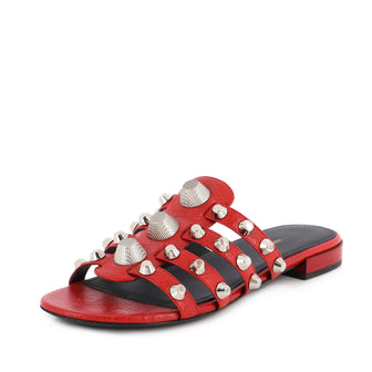 Balenciaga Women's Cagole Slide Sandals Studded Leather