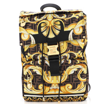Fendi x Versace Fendace Fendiness Backpack Printed Zucca Nylon Medium