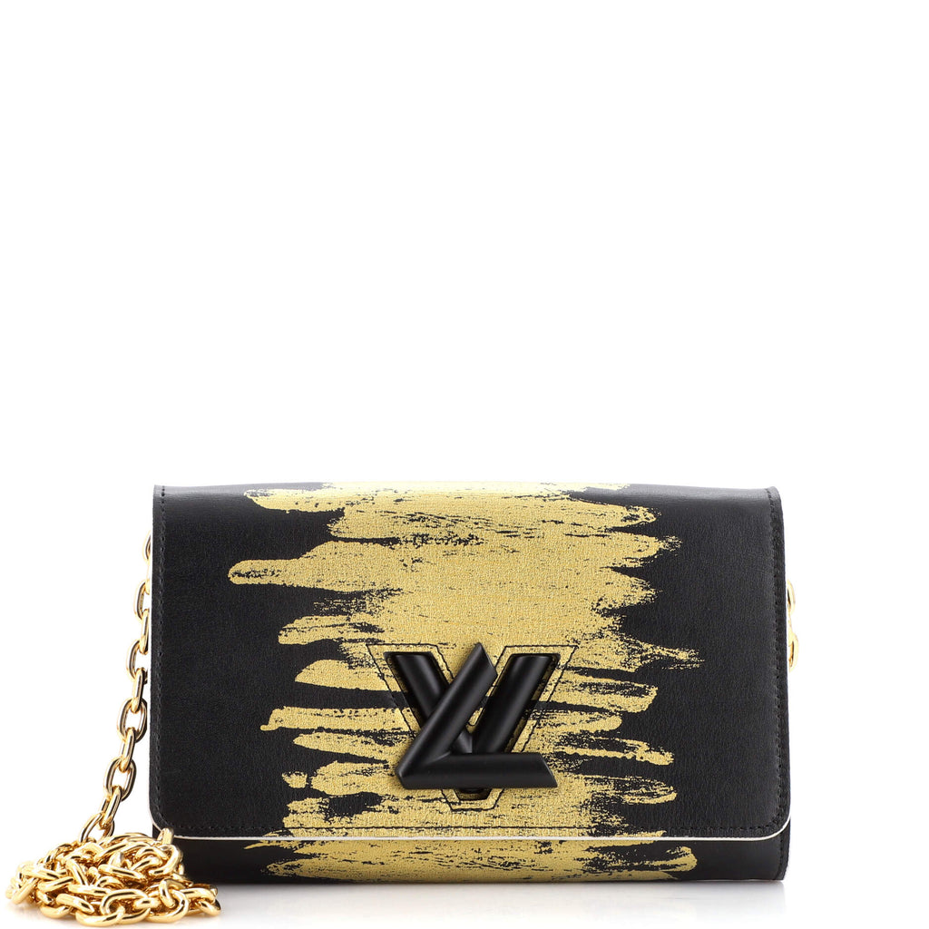 Louis Vuitton Graphic Print Leather Twist Wallet on Chain – STYLISHTOP