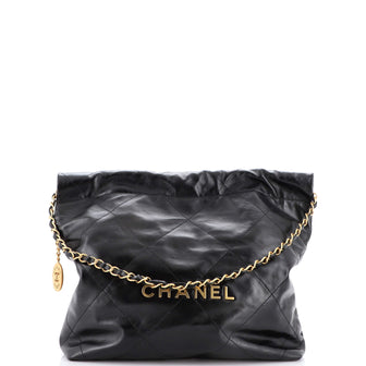 Chanel 22 Chain Hobo Quilted Calfskin Small