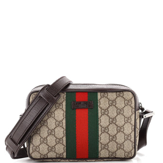 Gucci Bee Web Camera Bag GG Canvas