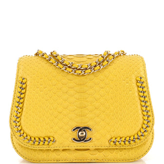 Chanel Braided Chic Flap Bag Python Small