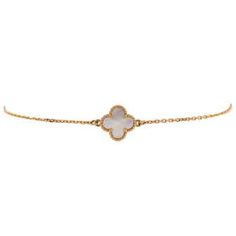 Van Cleef & Arpels Sweet Alhambra Bracelet 18K Yellow Gold and Mother of Pearl
