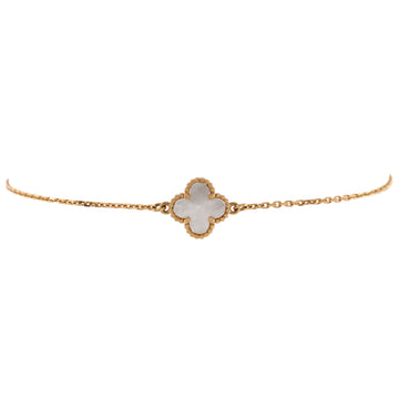 Van Cleef & Arpels Sweet Alhambra Bracelet 18K Yellow Gold and Mother of Pearl