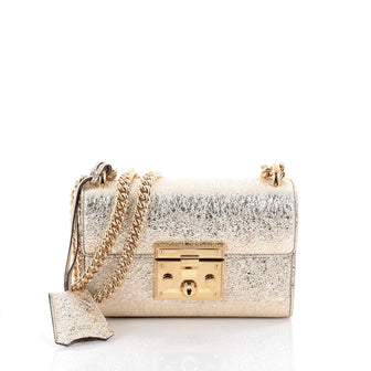 Gucci Padlock Shoulder Bag Leather Small Gold 2124501