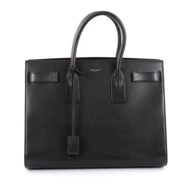 Saint Laurent Sac De Jour Handbag Leather Medium Black 2124701