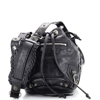 Balenciaga Le Cagole Giant Studs Bucket Bag Leather XS