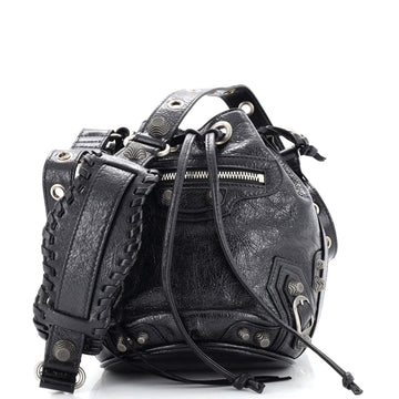 Balenciaga Le Cagole Giant Studs Bucket Bag Leather XS
