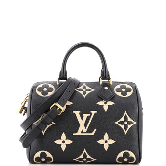 Louis Vuitton Speedy Bandouliere Bag Bicolor Monogram Empreinte Giant 25