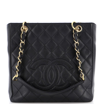 Chanel Petite Shopping Tote Quilted Caviar