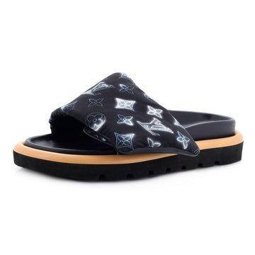 Louis Vuitton Women's Pool Pillow Comfort Mule Sandals Mahina Monogram Nylon