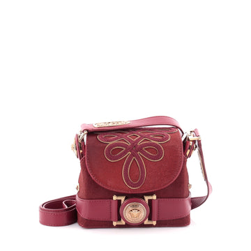 Versace Medusa Flap Crossbody Bag Pony Hair with Leather Small Red 2125601
