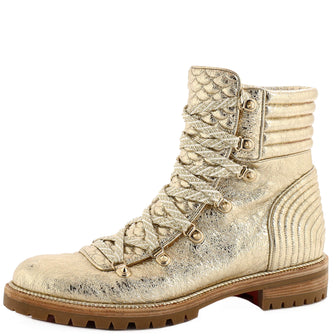 Christian Louboutin Women's Mad Lace Up Boots Leather