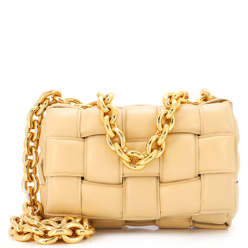 Bottega Veneta Cassette Chain Crossbody Bag Padded Maxi Intrecciato Leather