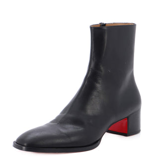 Christian Louboutin Men's Zip Ankle Boots Leather