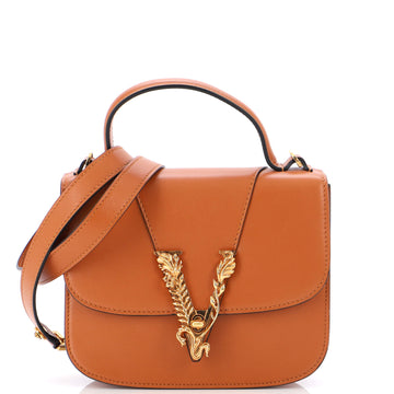Versace Virtus Top Handle Bag Leather Small