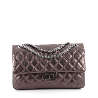 Chanel Reissue 2.55 Handbag Quilted Metallic Calfskin 226 Brown