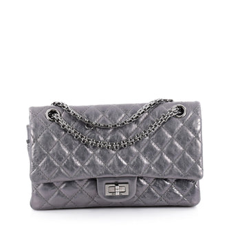 Chanel Reissue 2.55 Handbag Quilted Metallic Calfskin 226 Gray
