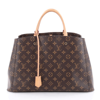 Louis Vuitton Montaigne Handbag Monogram Canvas GM Brown 2126501