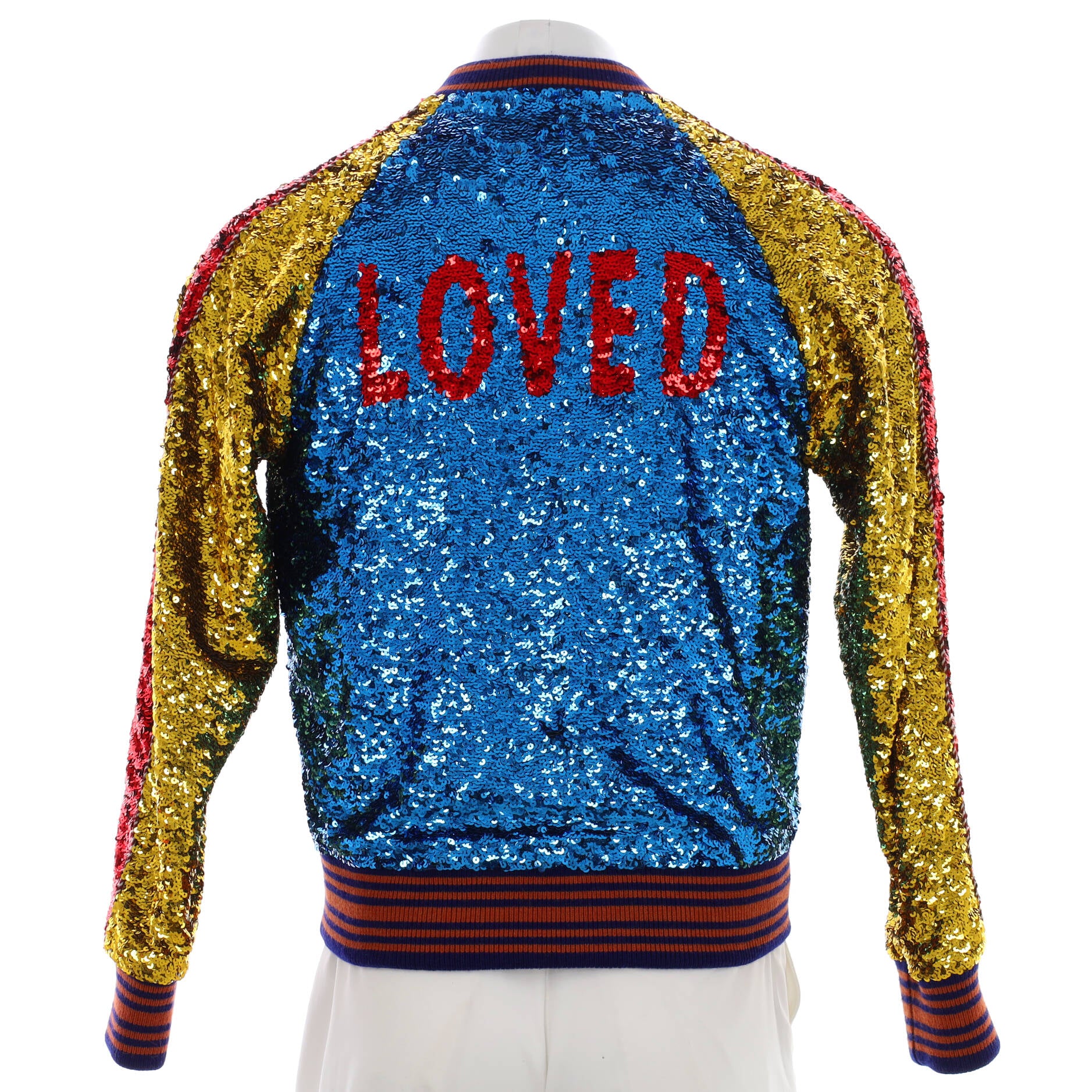 Gucci Men's Loved Bomber Jacket Sequins Multicolor 2126501