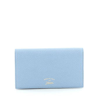 Gucci Swing Wallet on Strap Leather Blue 2126603