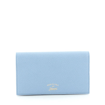 Gucci Swing Wallet on Strap Leather Blue 2126603