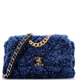 Chanel 19 Flap Bag Shearling Medium