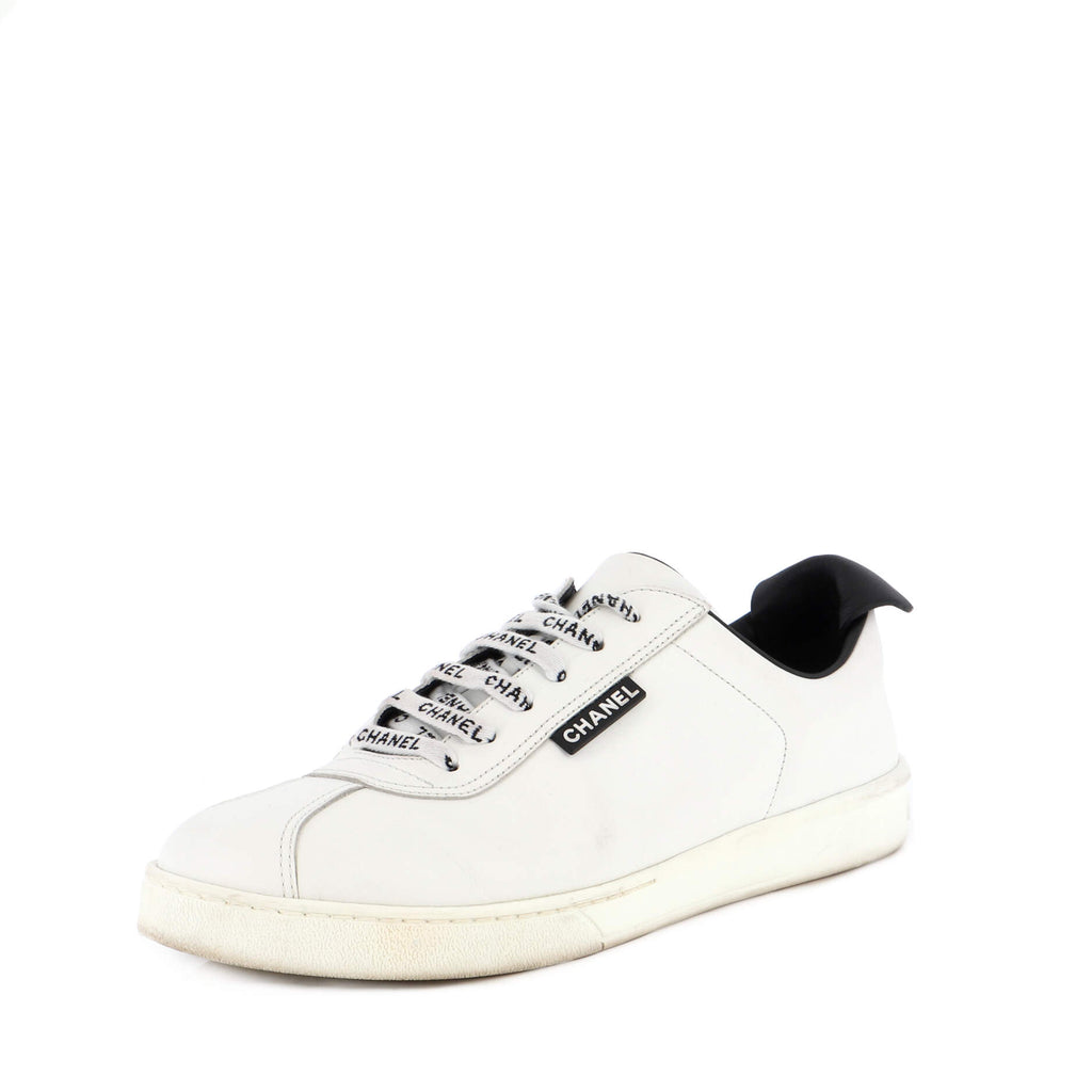 Chanel CC Low-Top Sneakers Leather White 2126951