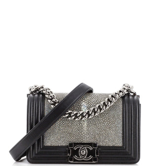 Chanel Boy Flap Bag Stingray Small