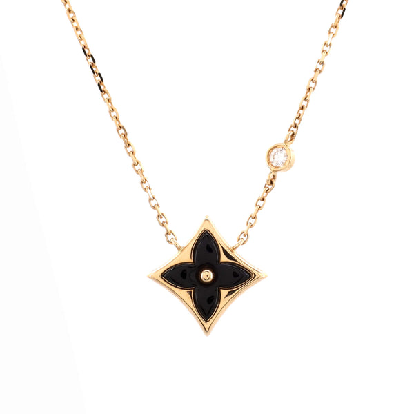 Louis Vuitton Color Blossom Bb Star Pendant, Yellow and Onyx and Diamond Gold. Size NSA
